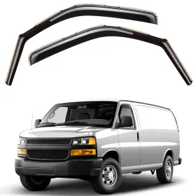 Gw0622 Chevrolet Sun Rain Visors Wind Guards For 1996-2025 Chevy Express Van 2500/3500