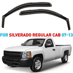 Gw0901 Chevrolet Rain Guards Vent Visors Shade For 2007-2013 Chevy Silverado Regular Cab