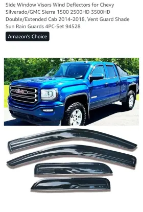 Wd-cs14cc Chevrolet 14-18 Chevy Silverado Gmc Sierra Crew Cab Window Side Guard Deflectors Visors