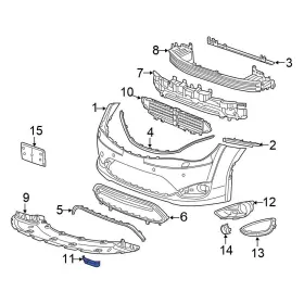 68305244aa Chrysler Oe For Pacifica 2017-2021 Front Right Stone Deflector 68305244aa Chrysler Oe For Pacifica 2017-2021 Front Right Stone Deflector