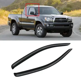 Cmvt Auto 094mv-tt0515-n Window Visor For 2005-2015 Toyota 05-15 Tacoma Access Cab Dark Smoke