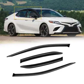 Cmvt Auto 288mv-tc1824-n Window Visors For Toyota Camry 2018-2024 Rain Guards Shields Vent Shade Defl