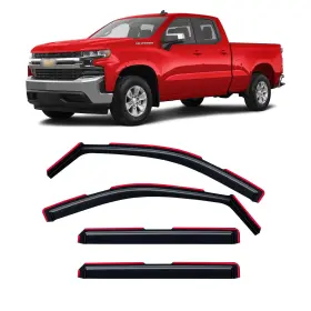 Cmvt Auto 373mv-cs1925-n Rain Guards For Chevy Silverado Gmc Sierra 1500 19-26 Crew Cab 4pc 2019-2026