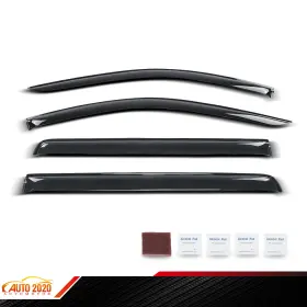 Cnnella-69 Cnnella0501904 Fits 2019-25 Chevy Silverado Sierra Crew Cab In-channel Rain Guards Window Visor