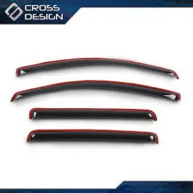 Big2025120506 Crossdesign Fits 2023-26 Chevy Colorado Gmc Canyon Smoke In-channel Door Window Vent Visors