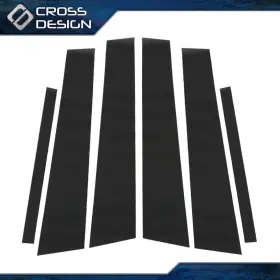 Ht-02pma11c5acb Crossdesign 6pc Carbon Fiber Pillar Posts Fit For 2006-2011 Bmw 3-series E90 Door Trim Cover