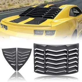 Hla11006 Cumart Window Louvers 2010-2015 Rear Side Set Sun Shade Windshield Cover Matte Black Co