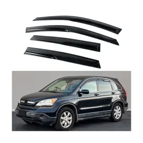 Wv-crv07-mug-thin Cuztom Tuning Jdm 3d Wavy Style Smoked Window Visor Rain/sun Shade Guard Compatible With 20