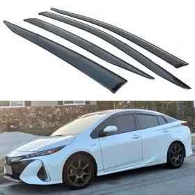 Wv-priuspri16-bk Cuztom Tuning Smoke Tinted Window Visor Rain Guard With Clips Replacement Compatible For 20