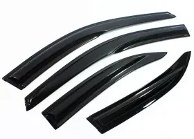 Wv-tsx09-mug-thin Cuztom Tuning Jdm Style Smoked Window Visor Rain/sun Vent Shade Guard Deflector Compatible