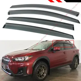 24561 Cuztomtuning For 18-2023 Subaru Crosstrek Smoke Window Visor Rain Guard Vent Shade Deflector