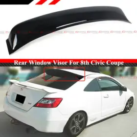 54354 Cuztomtuning For 2006-11 Fg1 Fg2 8th Honda Civic Coupe Jdm Rear Roof Window Visor Deflector