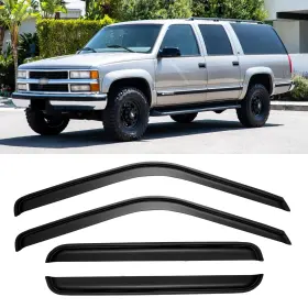 Cvv-003-g Cxdar Window Rain Guards Visors For 1995-2000 Tahoe/yukon Dark Smoke Tinted