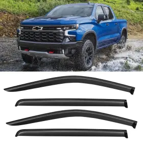Cvv-269 Cxdar Window Rain Guards For 2019-2024 Chevy Silverado/gmc Sierra 1500 Crew Cab Ou