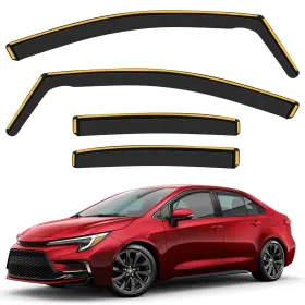 Rgic001 Cxzhazd Shatterproof In-channel Rain For Corolla Sedan 2020-2025 Black