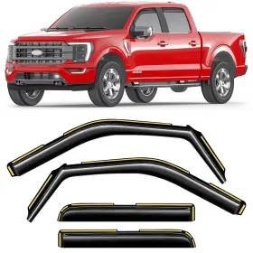 Czshiyue-q11-gai Czshiyue Window Visors Rain Guards Fit For 2021-2026 Ford F150 In-channel