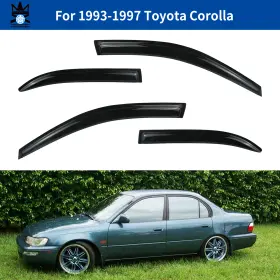 7002-da-94022 D&o Motor Fits 93-97 Toyota Corolla Acrylic 4pcs Window Visors Vent Rain Sun Wind Guard