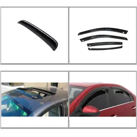 Hc94057rn98 D&o Motor Rian Guards Window Sun&moon Roof Visors For 04-08 Acura Tl Vent Shade Smoke 5pc