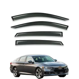Hc94198vv D&o Motor Window Visor For 18-20 Honda Accord Sedan Vent Sun Rain Guards Smoke 4pc