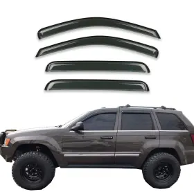 Hc94243vv D&o Motor Smoke Window Visors Fit 05-10 Jeep Grand Cherokee Sun/rain Guard Vent 4pcs