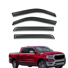Hc94806vv D&o Motor Window Visor Rain Guards For 19-24 Dodge Ram 1500 Crew Cab Vent Smoke 4pc