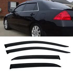 Hhda94943 D&o Motor 4pcs Fit 03-07 Accord 4-door Sedan Smoke Sun/rain Guard Vent Shade Window Visors