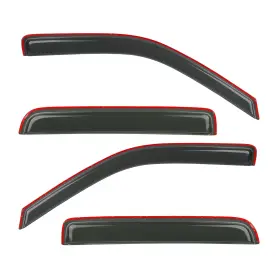 In133da4x1s D&o Motor In-channel Rain Guards Smoke Window Visor Fit 04-12 Colorado/canyon Crew Cab 4pc