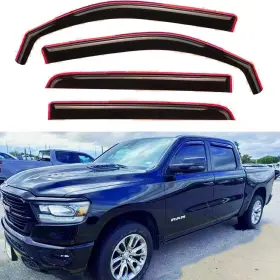 Da-220159 Darodcar In-channel Window Deflectors For Dodge Ram 1500 2019-2025 Crew Cab Rain Guar