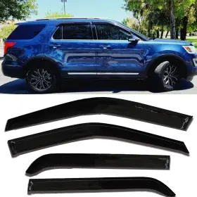 Explorer-2019 Darodcar Side Car Window Visors Wind Deflectors Compatible With Ford Explorer 2011-201