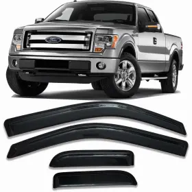Zh2014000111-a80004-da-94738 Darodcar Tape On Side Car Window Visors Rain Guards Sun Shade Vent Deflectors For Ford