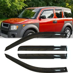 D-94725 Deebior 4x Outside Mount Side Window Wind Deflectors Shields For 03-11 Honda Element