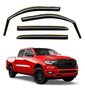 Deejecsun 5--q04 Window Rain Guards Fit For 2019-2025 Dodge Ram 1500 4pc