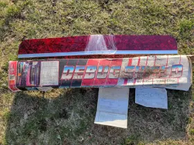 9500rc Deflecta-shield Nos Vintage Bug Guard Red 48 Inch S10 Dakota Toyota Nissan Mazda D50