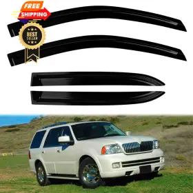 Dfyd-037-a Dimflux 4pc Rain Guards 02-10 Ford Explorer Mercury Mountaineer Black Smoked