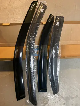 A06-m-vswd-t2-0183 Dna Motoring Mercedes Benz C Class Door Rain/wind Guards Amg Smoke Tint