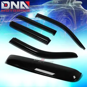 Dna-wvs079 Dna Motoring Sfvm For 05-14 Frontier D40 Smoke Tint Window Sun/moon Roof Top Visor Shade/deflector