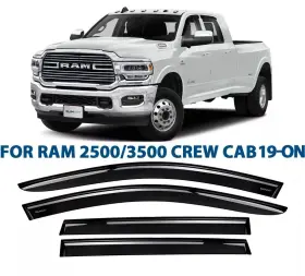 409006lpv Dodge Rain Guards Vent Visors Shade For 2019-2024 Ram 2500/3500 Crew Cab