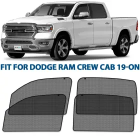 Ms0312 Dodge Car Shades For Side Windows Sunshade Protector Ram 1500 19-26 Crew Cab Ms0312 Dodge Car Shades For Side Windows Sunshade Protector Ram 1500 19-26 Crew Cab