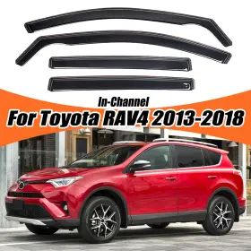 Hy009133 Dtangor In-channel For Toyota Rav4 2013-2018 Window Visors Weather Shield Wind Deflector Hy009133 Dtangor In-channel For Toyota Rav4 2013-2018 Window Visors Weather Shield Wind Deflector