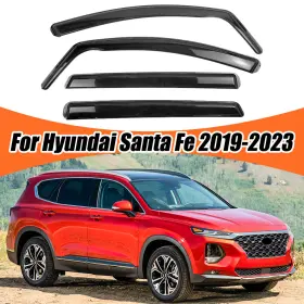 Hy010230 Dtangor In-channel For Hyundai Santa Fe 19-23 Window Visors Vent Deflectors Rain Guards