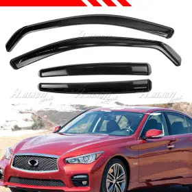 Hy010232 Dtangor In-channel For Infiniti Q50 Q50s 14-24 23 Window Visor Wind Deflector Rain Guard