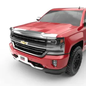 301574 Egr 2014-2015 Fits Chevrolet Silverado 1500 Superguard Hood Guard Chrome Finish