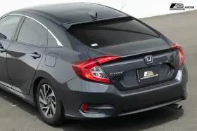 Cpe-dwv-v298 Eos Visors Jdm Tape-on Tinted Black Rear Window Roof Visor For 16-21 Honda Civic Sedan