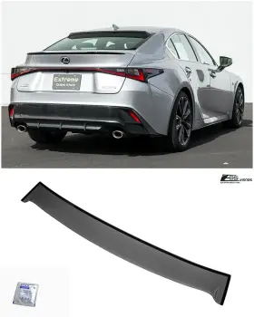 Eos-dwv-v259 Eos Visors For 21-up Lexus Is300 Is350 Jdm Tapeon Tinted Black Rear Roof Window Wing Visor