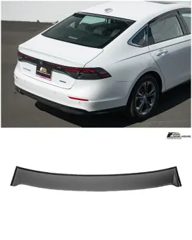 Wsa-dwv-v303 Eos Visors For 23-up Honda Accord Jdm Tape-on Tinted Black Rear Roof Window Visor