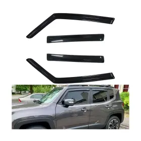 94368 Fancial Rain Guard 4-piece For 2015-2021 Jeep Renegade Tape On Mount Window Visor Shi