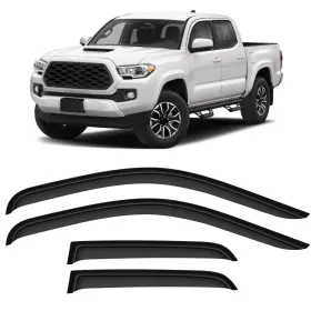 Fl1091075810353111t Flatroad Guard Outside Mount Tape-on Slim Style Window Visors For 04-14 F150 Extended Cab