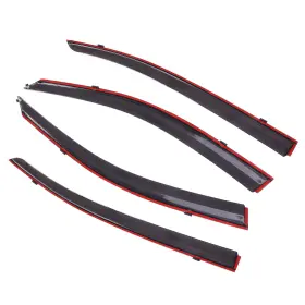Fl1091076910353211t Flatroad Guard Outside Mount Tape-on Window Visors For 13-17 Accord Sedan Polycarbonate