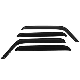 Fl1091080616661311t Flatroad For Jeep Wrangler 07-18 Outside Mount Tape-on Window Visor Vent Sun/rain Guards