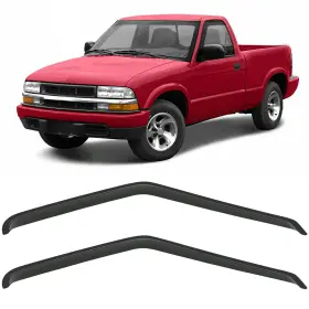 Fl1091097216766911t Flatroad Sun/rain Guard Outside Mount Tape-on Window Visor For 94-03 Chevy S10/gmc Sonoma